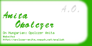 anita opolczer business card